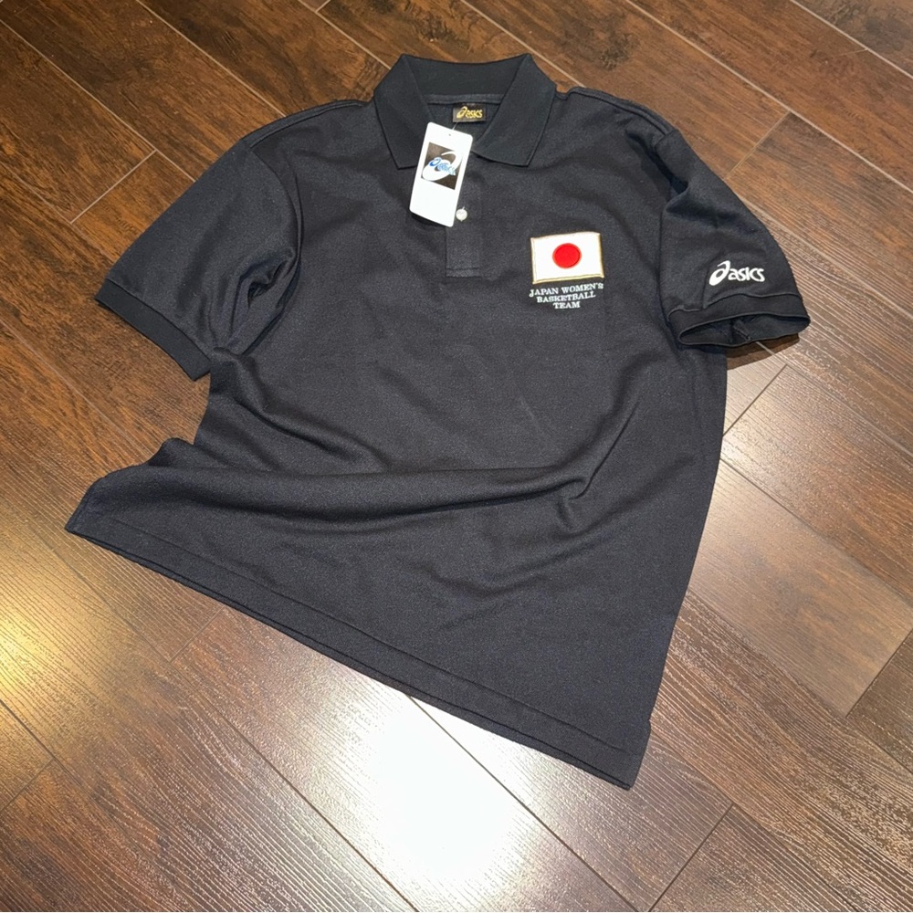 Vintage ASICS Japan Women’s Basketball National Team Issued Polo Shirt Size XL